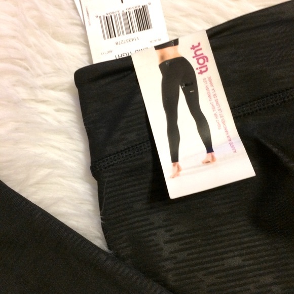 Adidas Climalite Ultimate Embossed Black Tights Leggings NWT Size Large - Picture 3 of 7